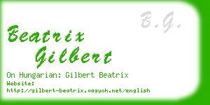 beatrix gilbert business card